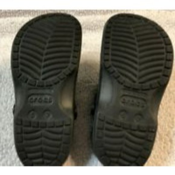 Crocs mens 5 womens 7 fleece lined clog shoes solid gray - Picture 5 of 6